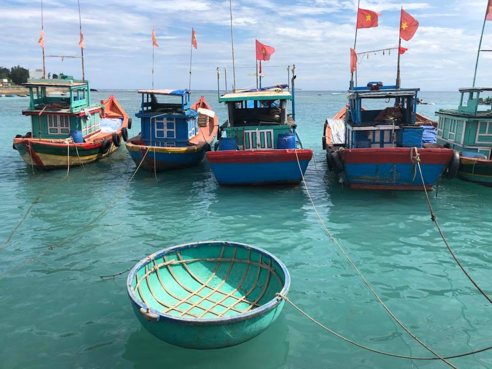 Fishing boats in Ly Son Marine Protected Area, Quang Ngai Province 