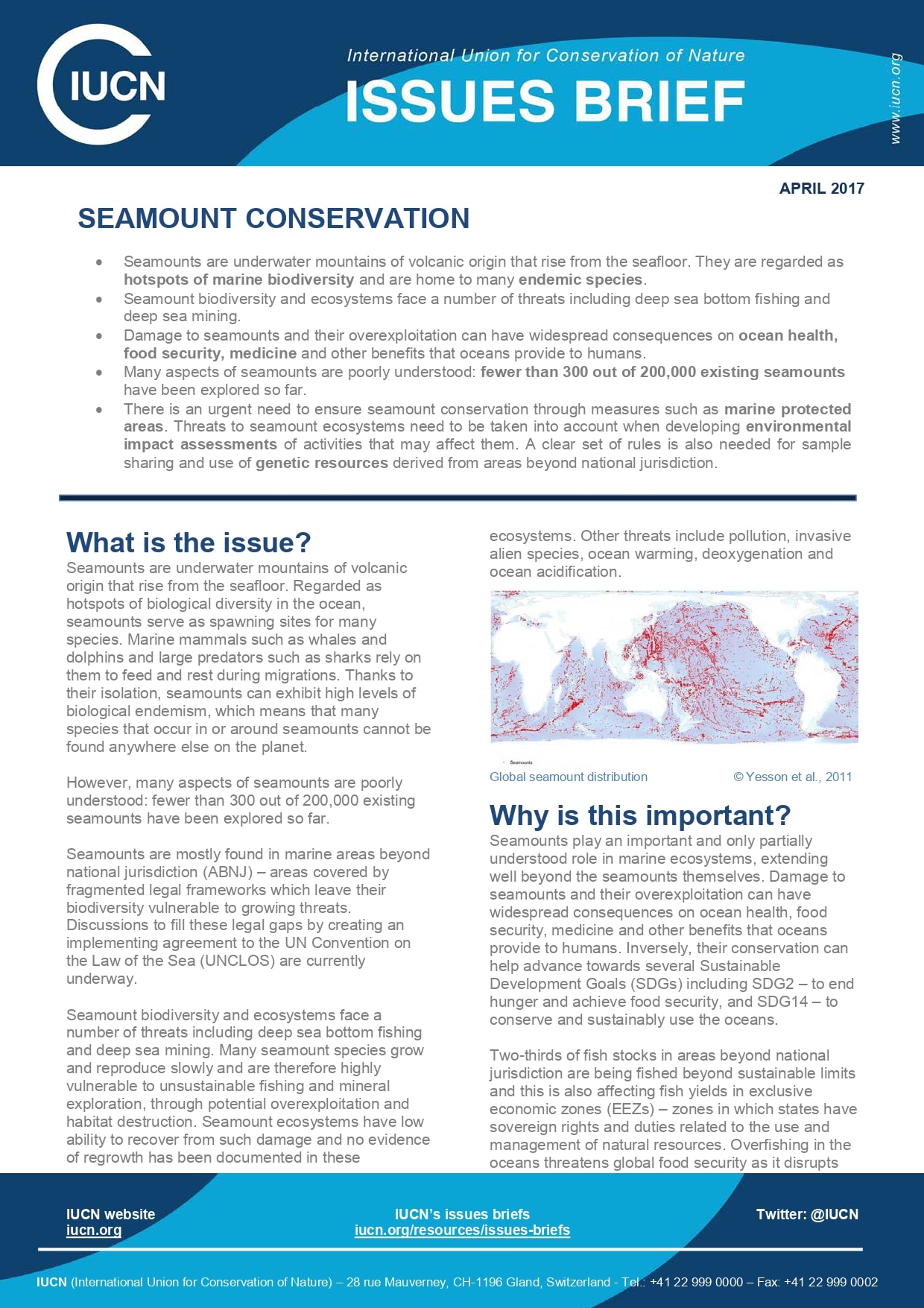 Seamount conservation