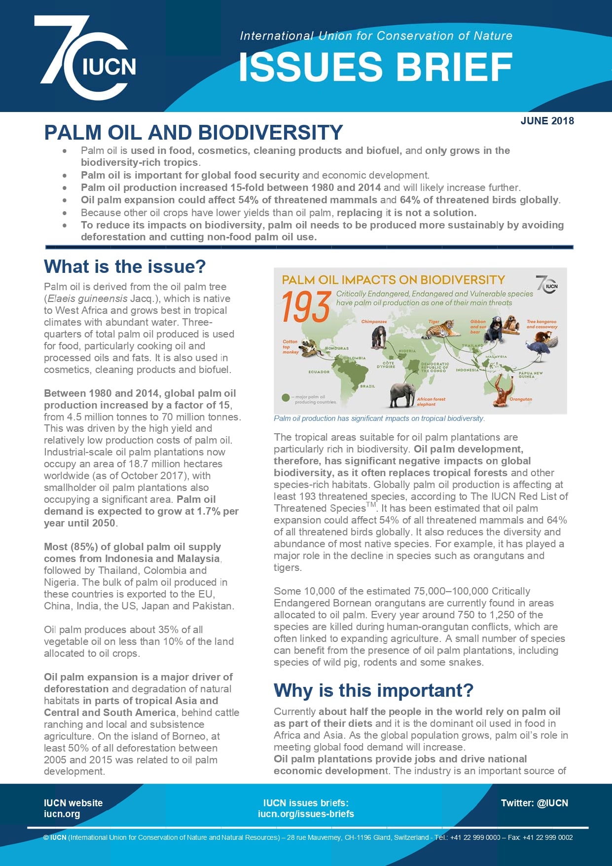 Palm oil and biodiversity
