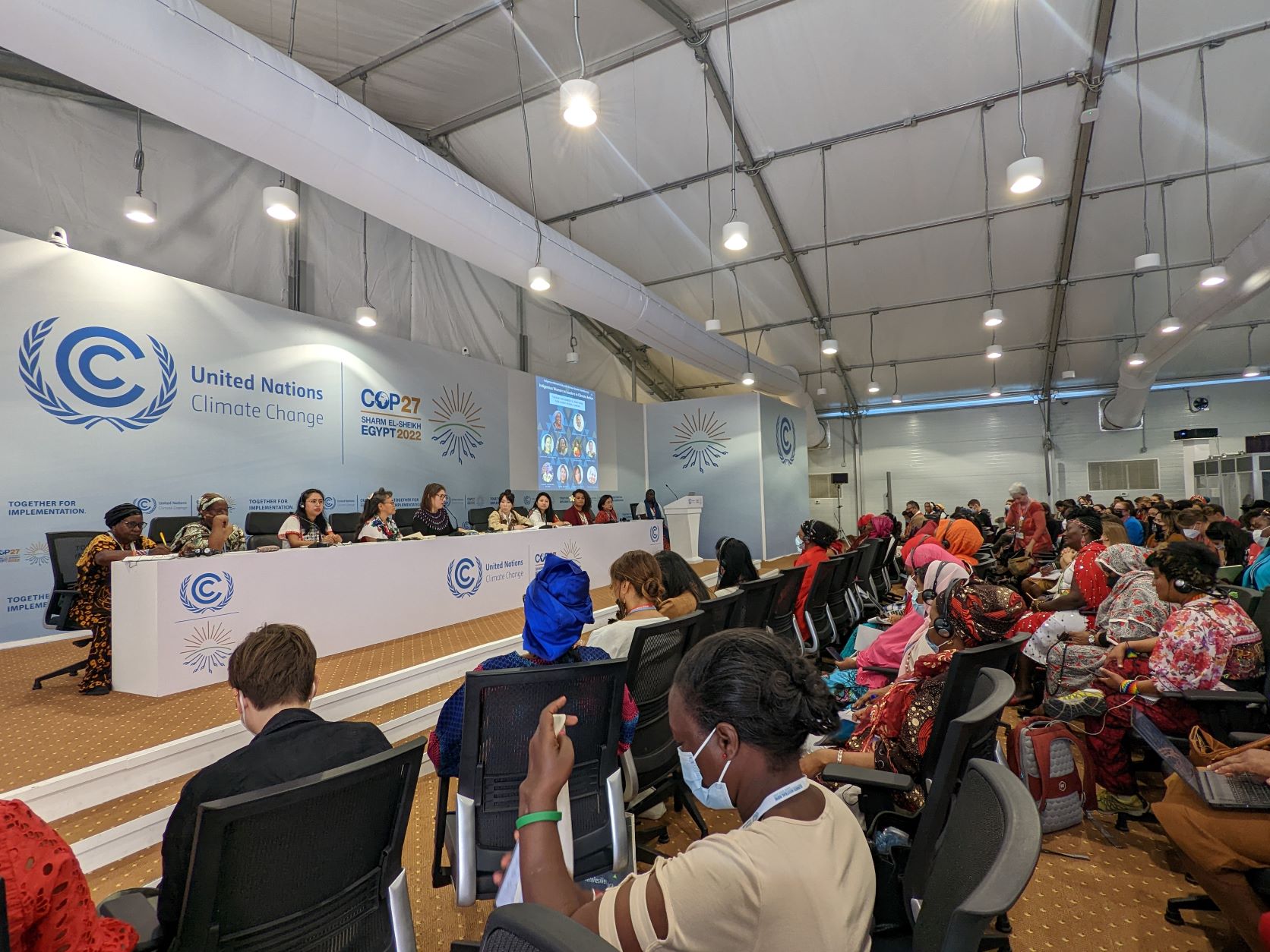 Indigenous women discuss key issues during a session dedicated to marking Indigenous Women's Day at COP 27.