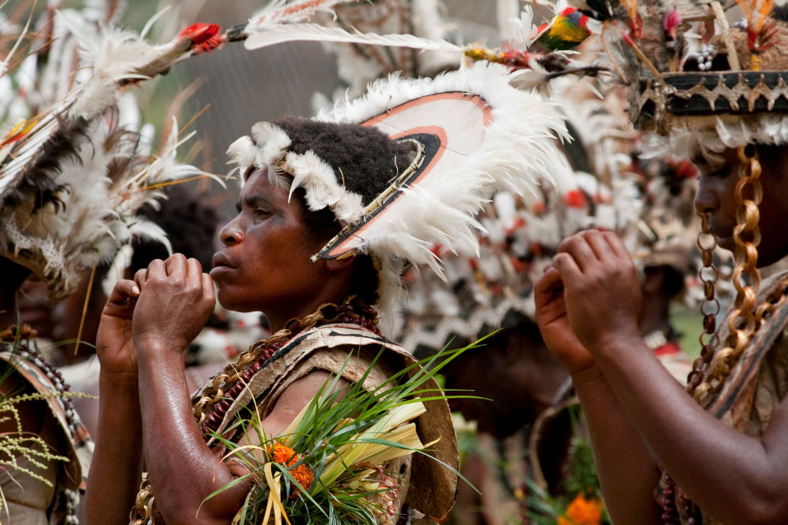Local people at the Celebration of the YUS Conservation Area Dedication in the Teptep village, Papua New Guinea