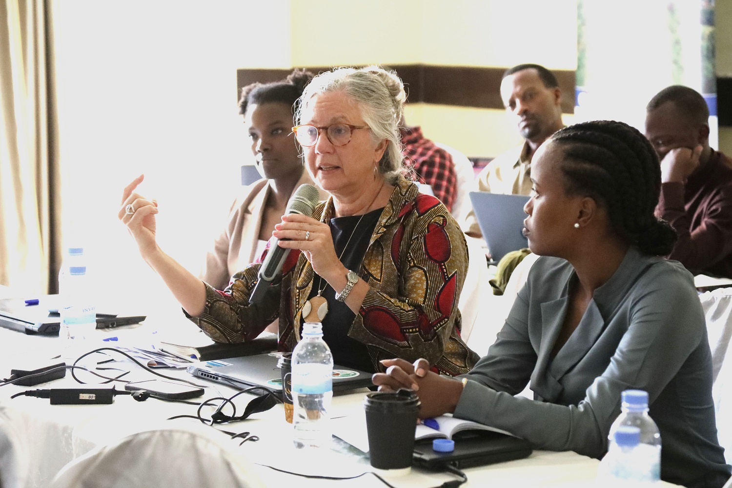 Prof. Beth Kaplin , Director of Center of Excellence in Biodiversity and Natural Resource Management, University of Rwanda asking question