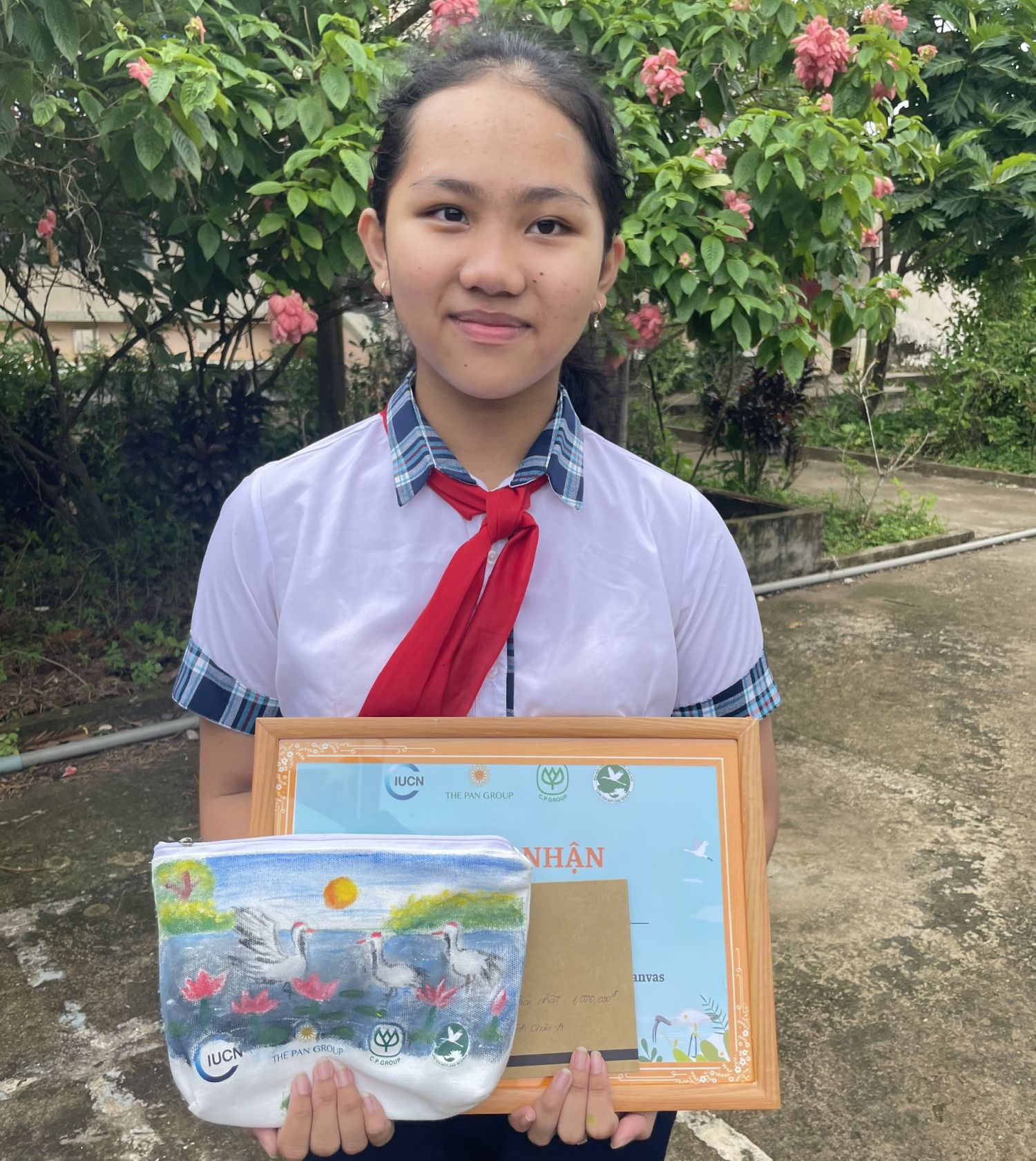 The first prize winner in Vinh Chau A school on 26 Sept 2023