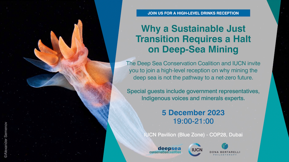 COP28 DSM event invitation - Bertarelli Foundation IUCN DSCC