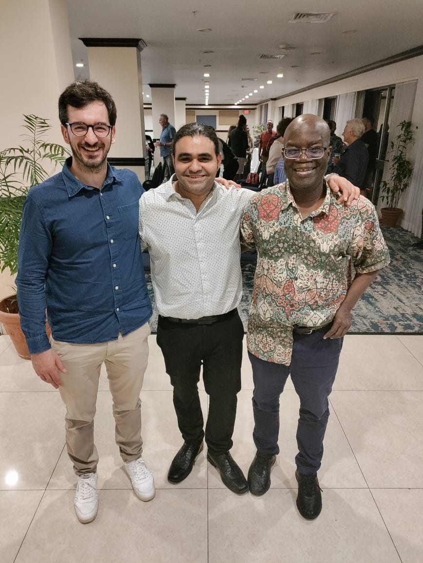 The IUCN Union at work - from left, Clement Chazot, Pradeep Singh, Rashid Sumaila at 1st 2024 ISA meetings, Kingston, Jamaica