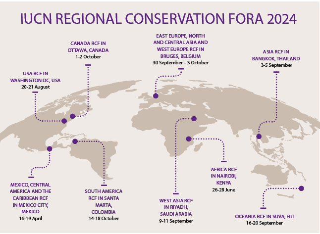 RCFs https://www.iucn.org/our-union/iucn-world-conservation-congress/regional-conservation-fora