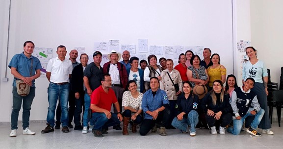 Participantes del Taller ARCA para el Territorio Chingaza, una metodología participativa en la planificación de la adaptación al cambio climático.