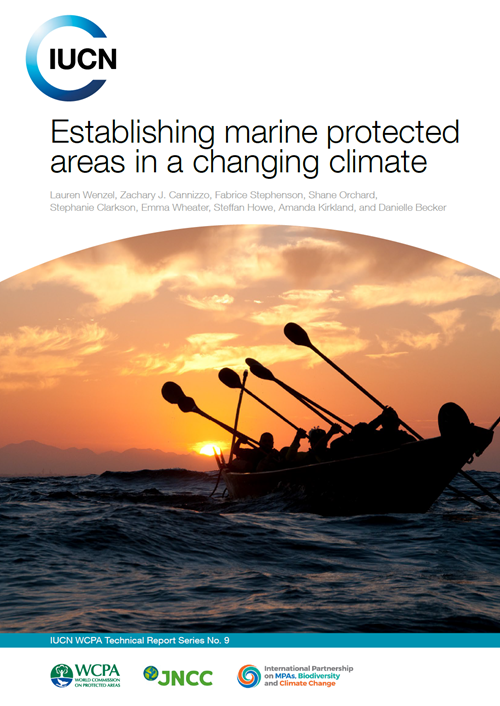 Cover page of the report "Establishing marine protected areas in a changing climate"