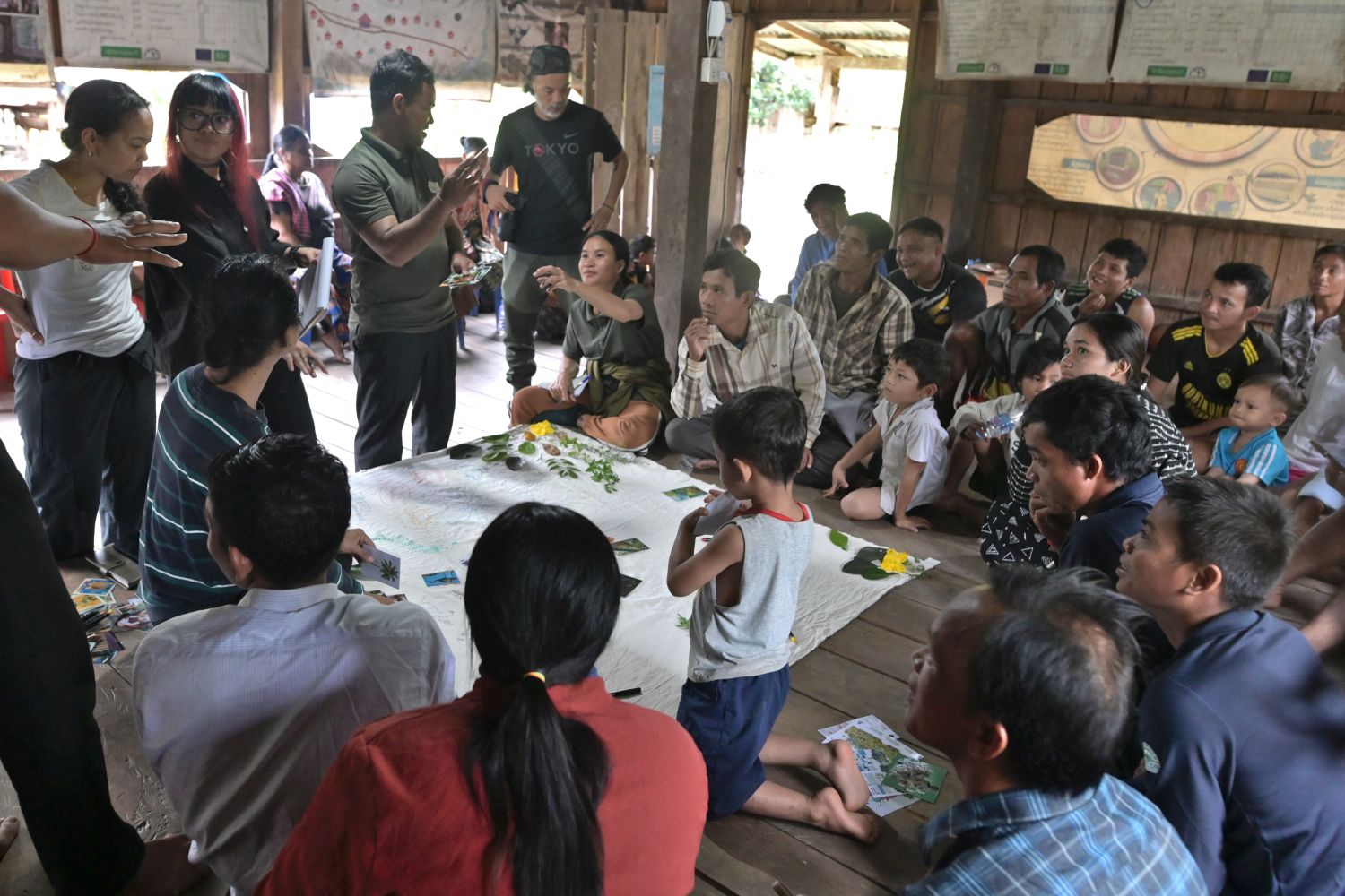 Representatives from 5 indigenous CPAs met with IUCN and Itonami, a Phnom Penh creatives collective to develop an indigenous brand identity for ecotourism in Virachey NP 