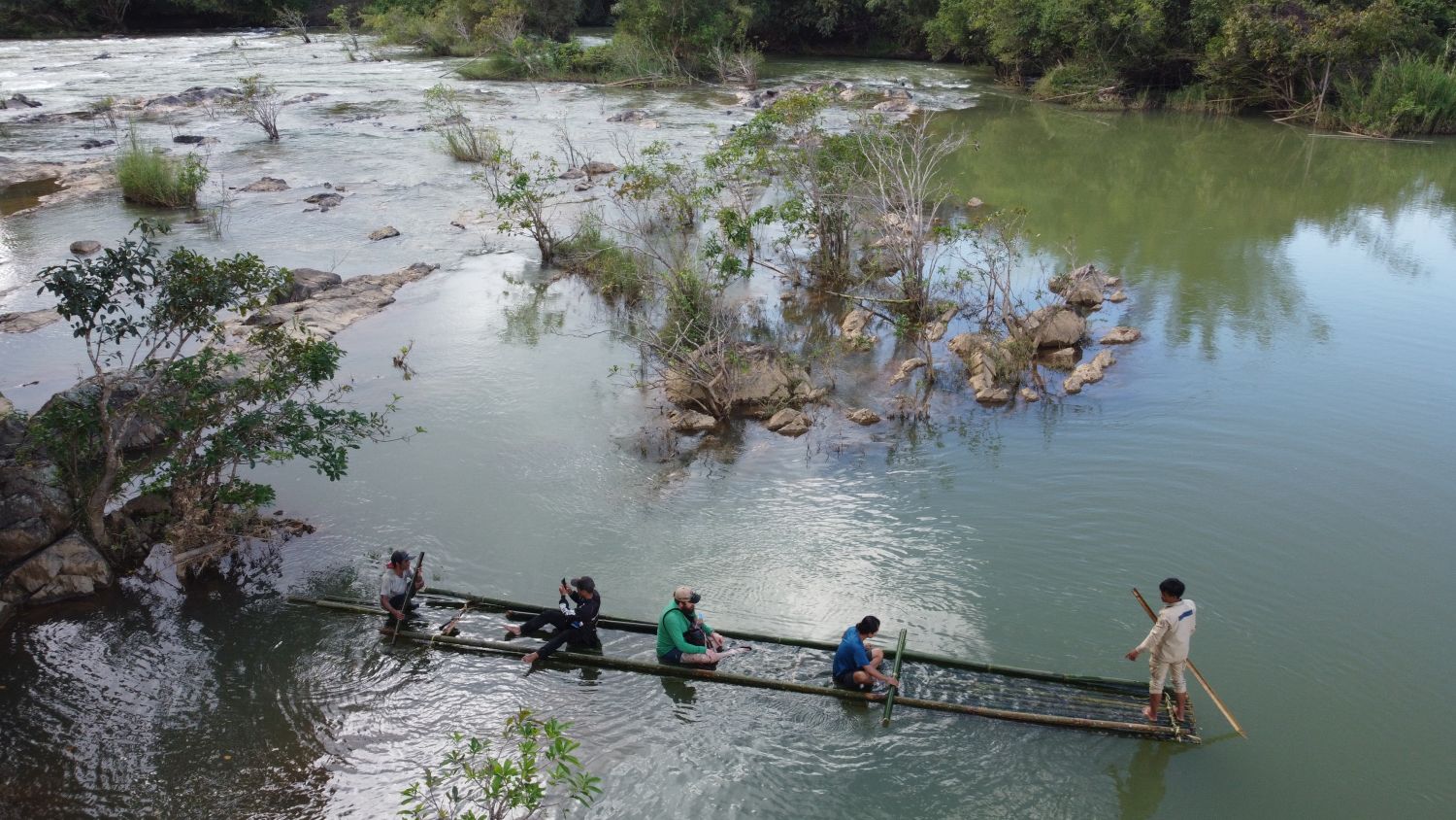 O’Tung Community members seek to build ecotourism businesses offering tourists bamboo rafting trips down the O’lai Lai River