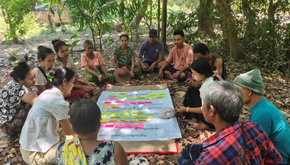 Group discussion on formation of CFA in Pho Htoo Taungya Village, Pyapon Township