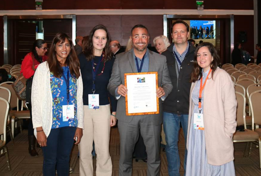 Keobel Sakuma, winner of the Kenton Miller Award and the IUCN Global Protected Areas team at IMPAC4