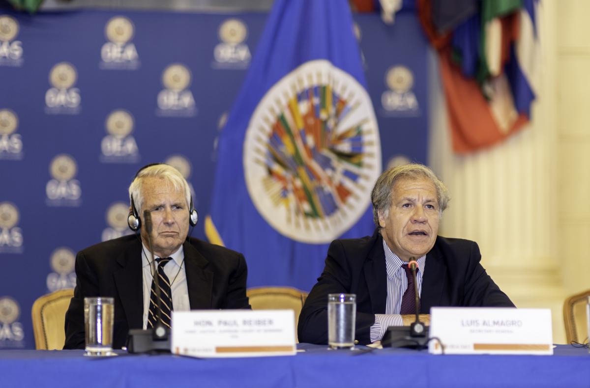 Paul Reiber, Chief Justice, Supreme Court of Vermont, President of the Conference of Chief Justices of the United States Luis Almagro, OAS Secretary General