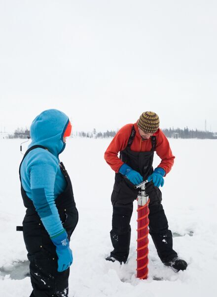 Drilling and collecting ice cores north of Lulea Sweden to measure the concentration of microplastics and compare.jpeg