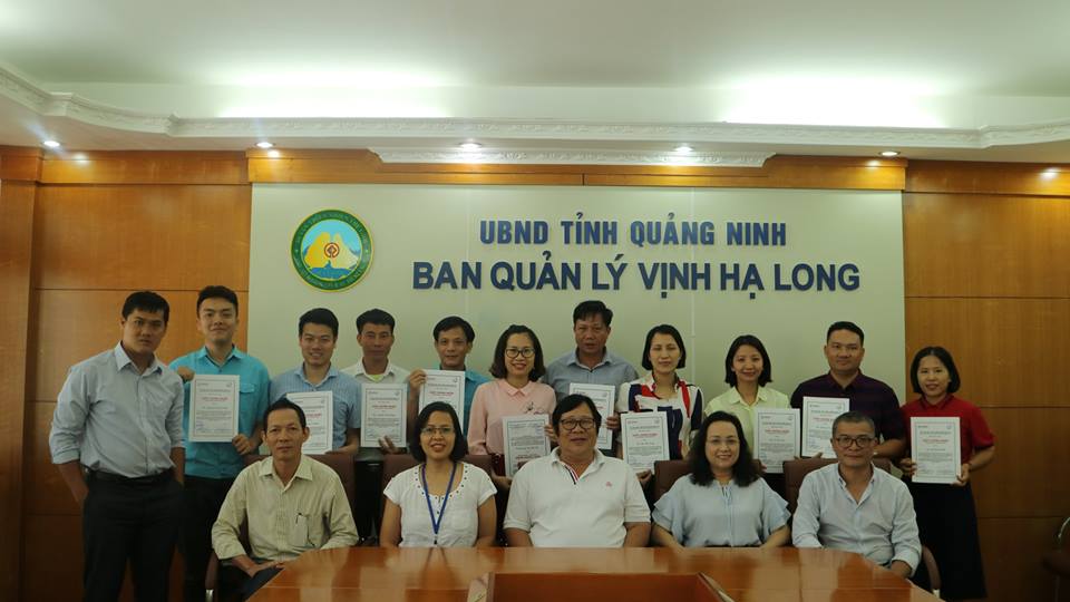 Trainees received certificates from IUCN 