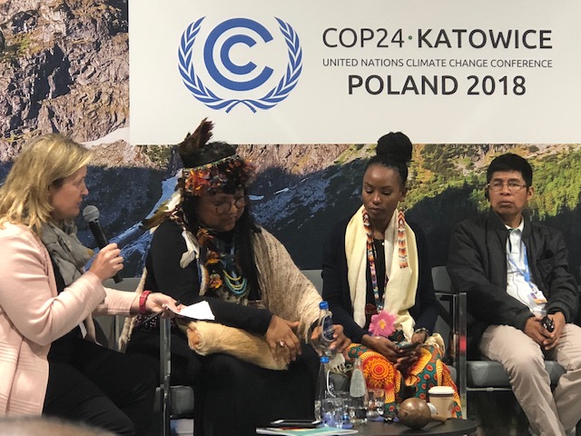 Indigenous delegates at CI side event in Katowice.