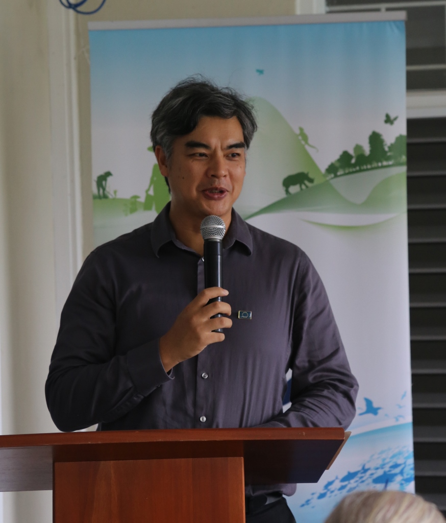 Ambassador and Head of EU Delegation for the Pacific H.E Sujiro Seam delivers opening remarks