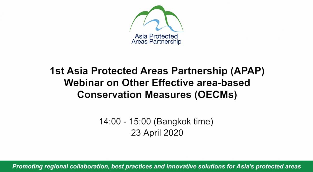 APAP organised a webinar with Harry Jonas discussing Other effective area-based conservation measures (OECMs)