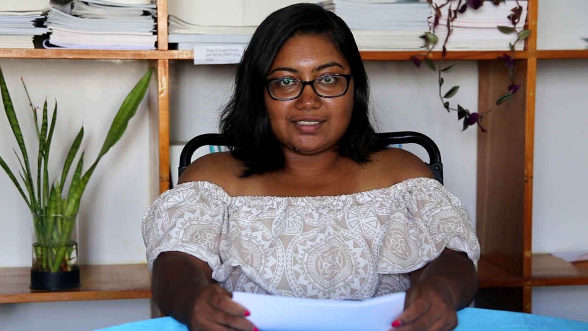Genevieve Jiva delivers Youth Statement on behalf of Fiji