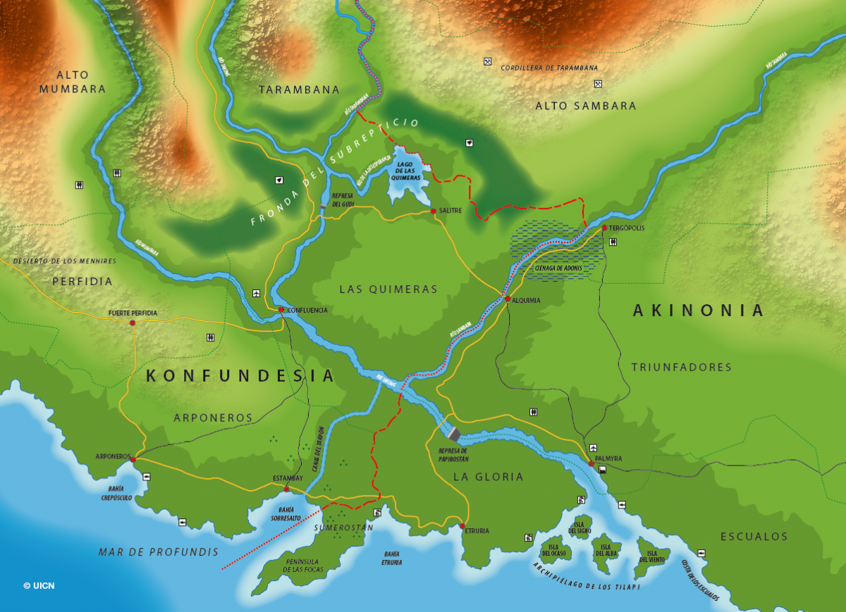 Mapa de la Cuenca del Takong – UICN 