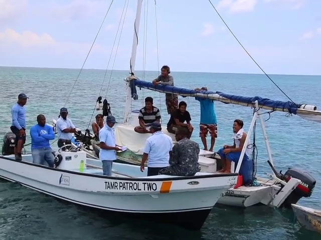 TAMR patrol boat, Turneffe atoll, Belize