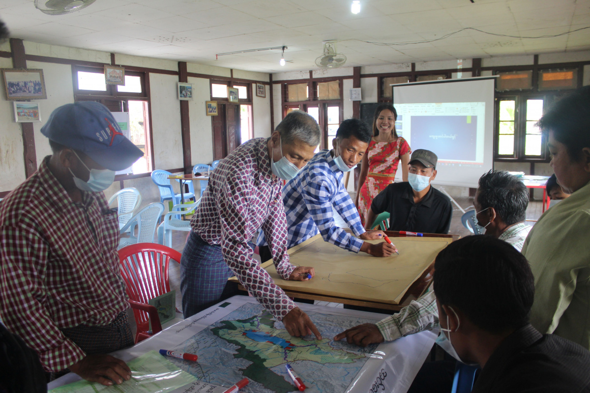 Resources Mapping for Indawgyi Biosphere Reserve, at the CCAV meeting in Nant Mun City