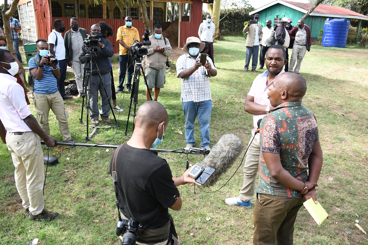 Journalists in the field in Kenya