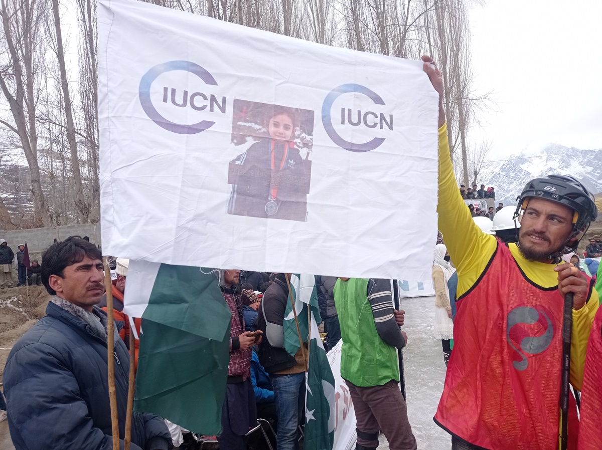 IUCN Flag at the winter festival