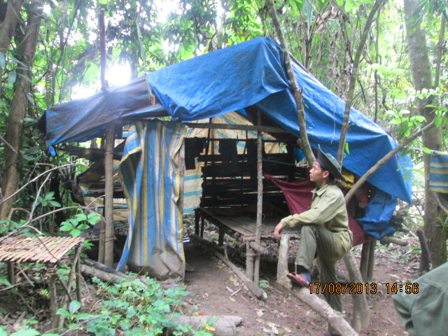Illegal camp discovered by patrol