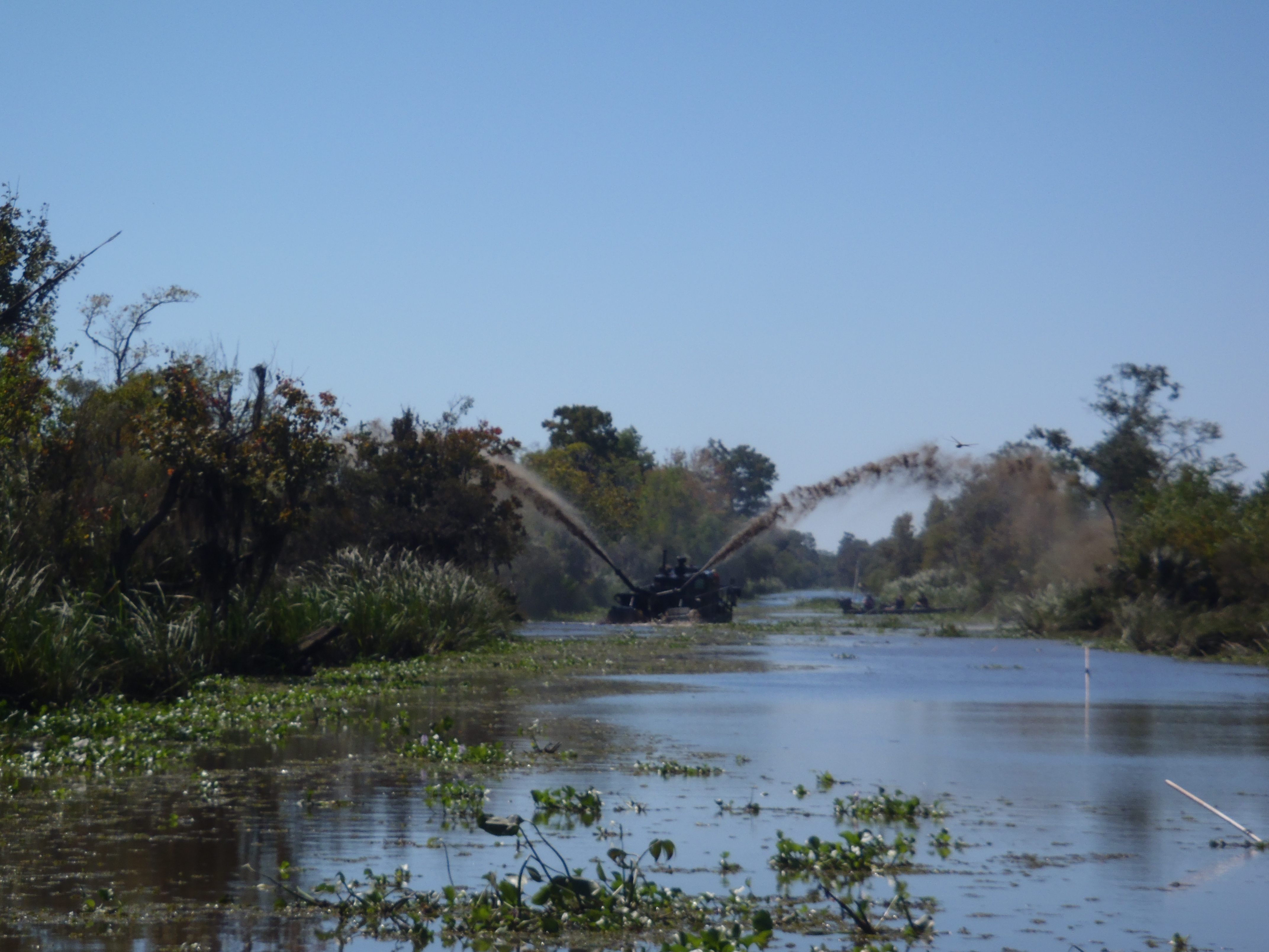 Spray dredge distribution helps to restore the normal hydrology and keep the marsh healthy