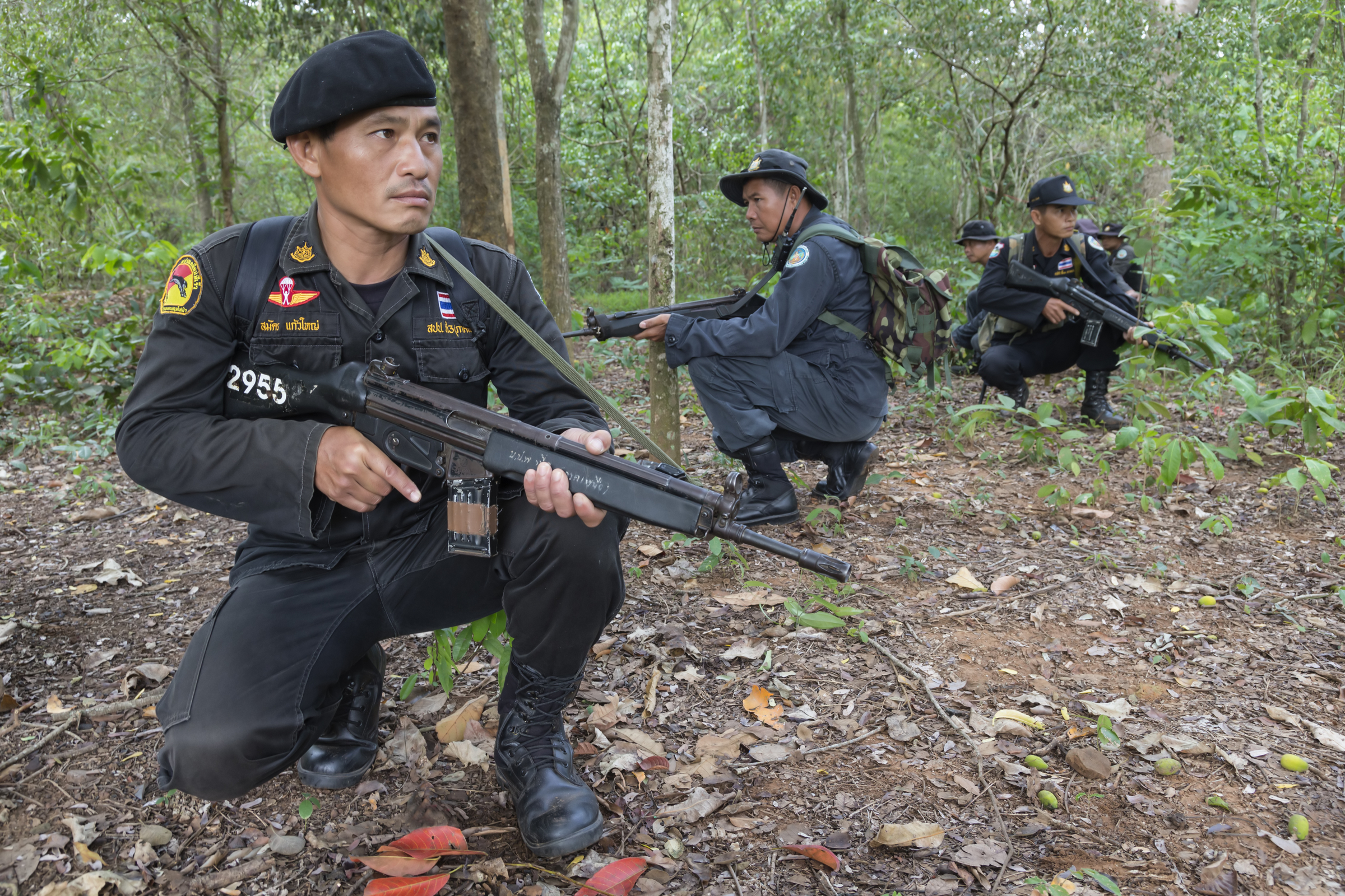 Anti-poaching patrol in Thap Lan national park