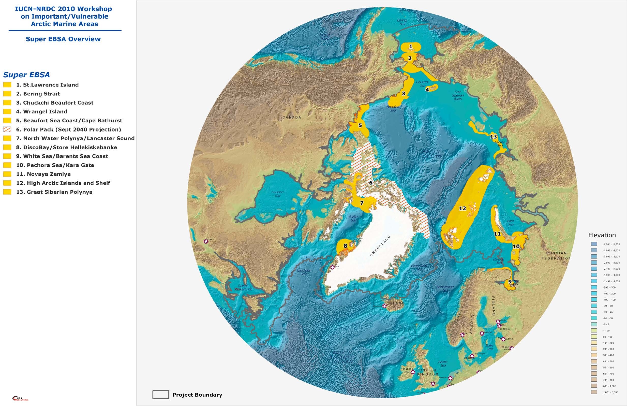 13 most vulnerable areas in the Arctic marine environment
