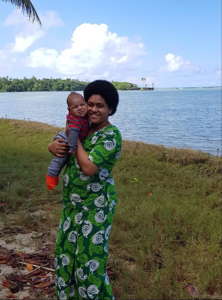 Me and my 3 month old son Isaiah in Waivunia where we helped facilitate Fish Warden trainings for communities in Tikina Savusavu, July 2018