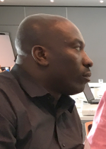 man looking right in profile