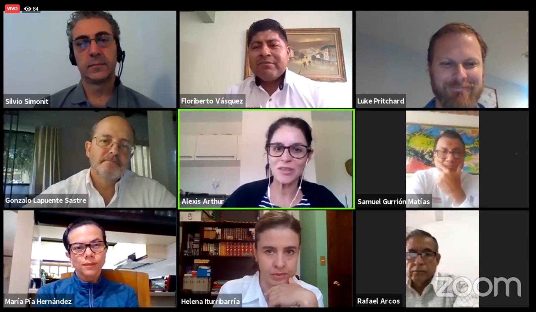 Panel de inauguración del evento virtual de clausura del proyecto “Plan de Inversión para el desarrollo rural bajo en emisiones del Estado de Oaxaca”