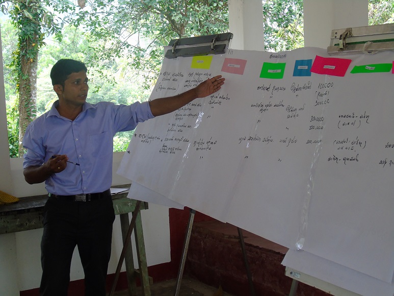 A development officer presenting proposed activities
