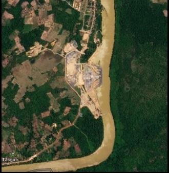 Sekong A dam satellite image 