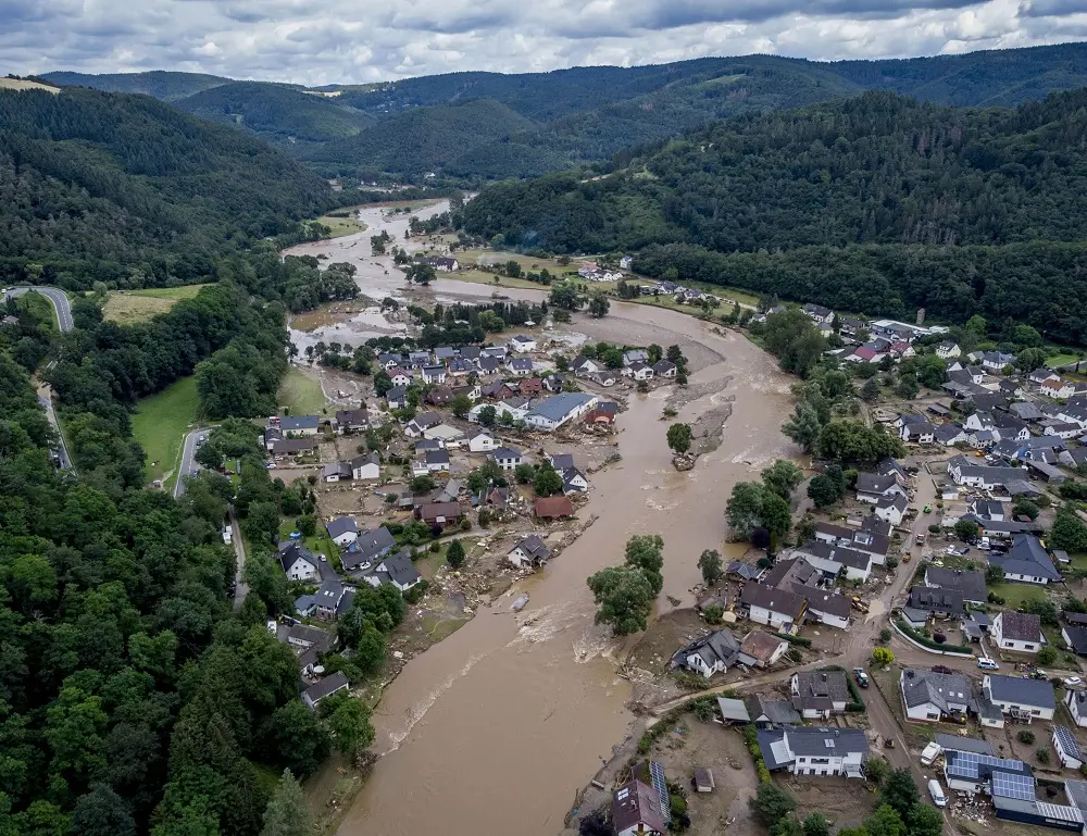 River Ahr in Germany floods; 15 July 2021