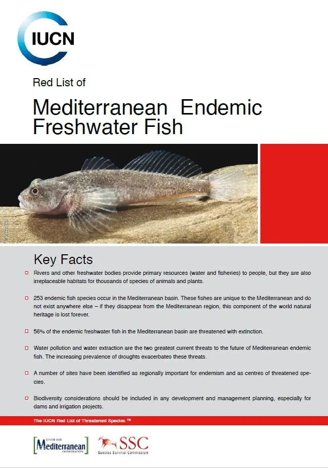 Red List of Mediterranean Endemic Freshwater Fish 