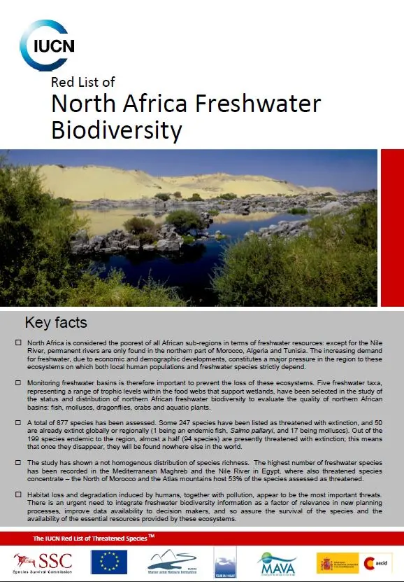 Red list of North Africa Freswater Biodiversity 