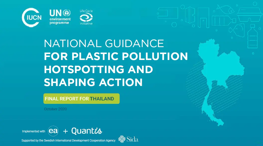 MARPLASTICCs cover image Thailand National Plastic Pollution Hotspotting Report and data in English