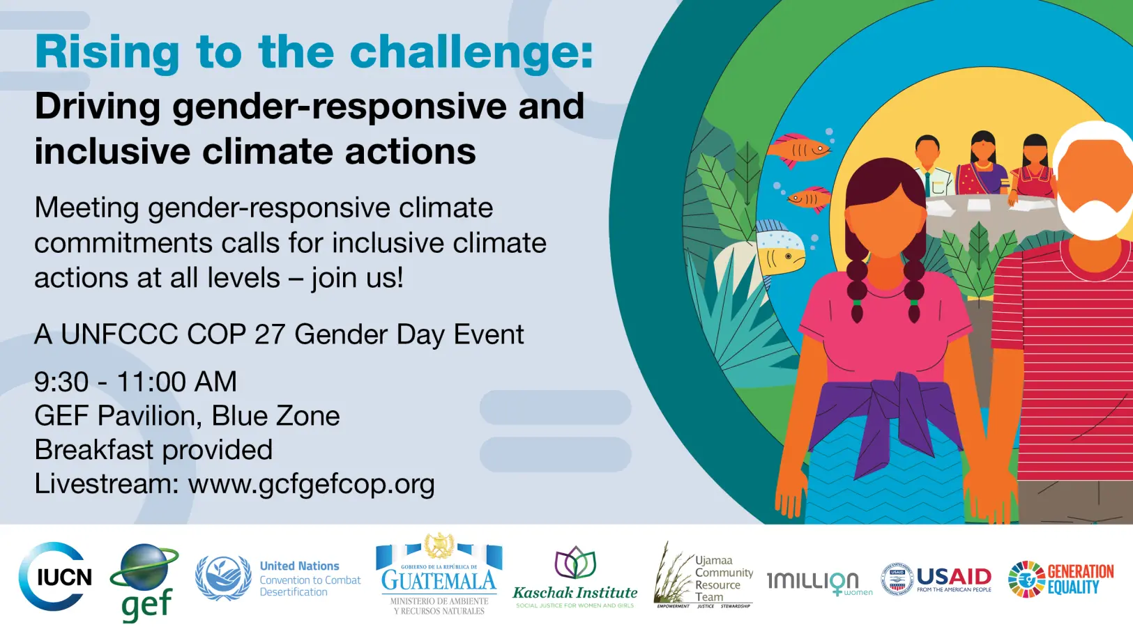 COP27 gender event flyer