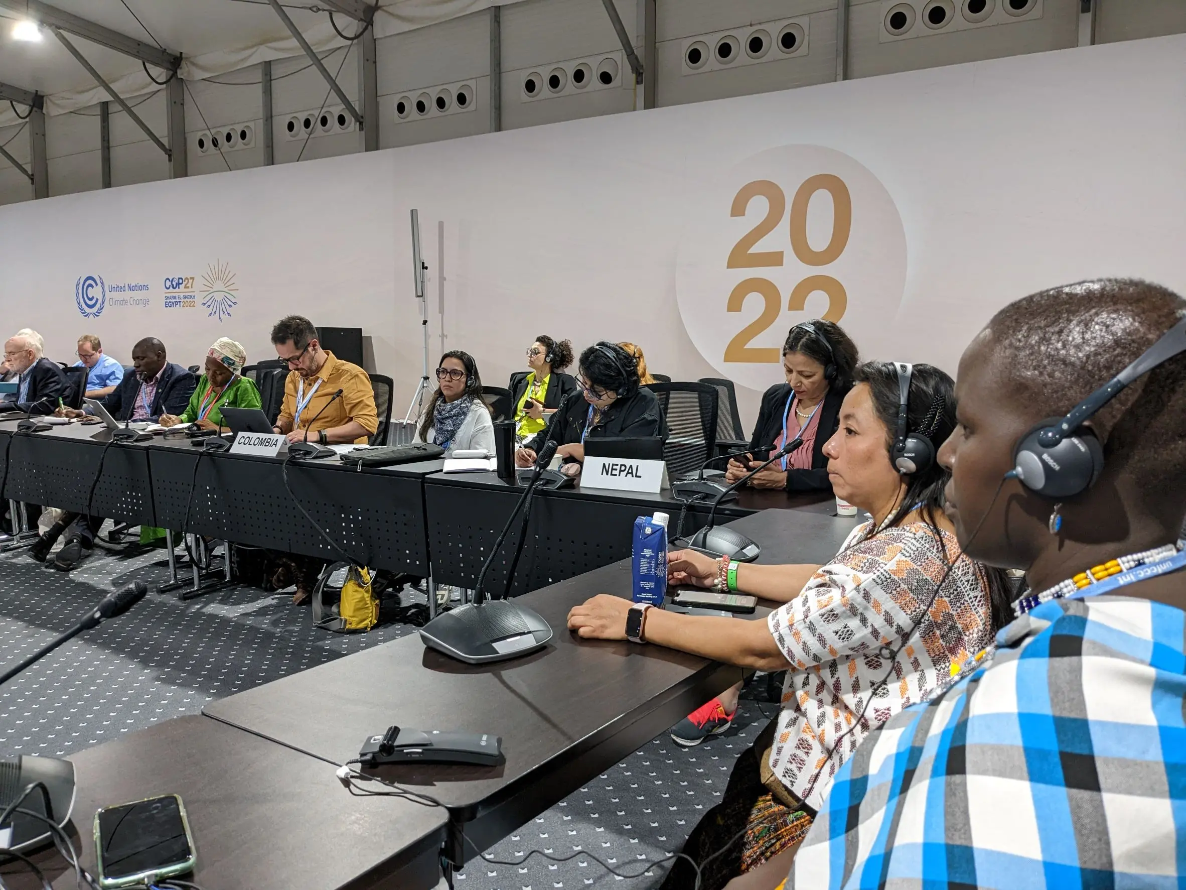 Neema Lekule, UCRT, and Sara Bo Che, Tikonel, attend and take part in discussions and negotiations on gender and climate change during UNFCCC COP 27 in Sharm el Sheik