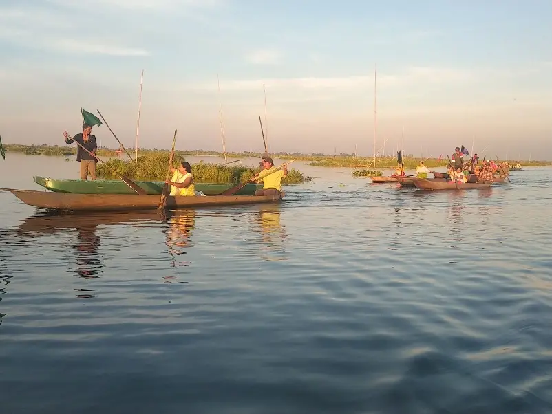 Dugout canoe rally in Loktak Lake, Manipur