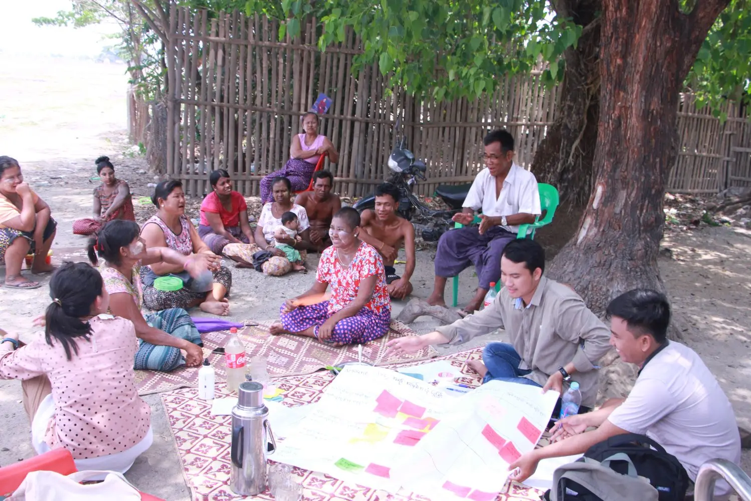 Focus group discussion with local community in Kar Te Village, Paung Township