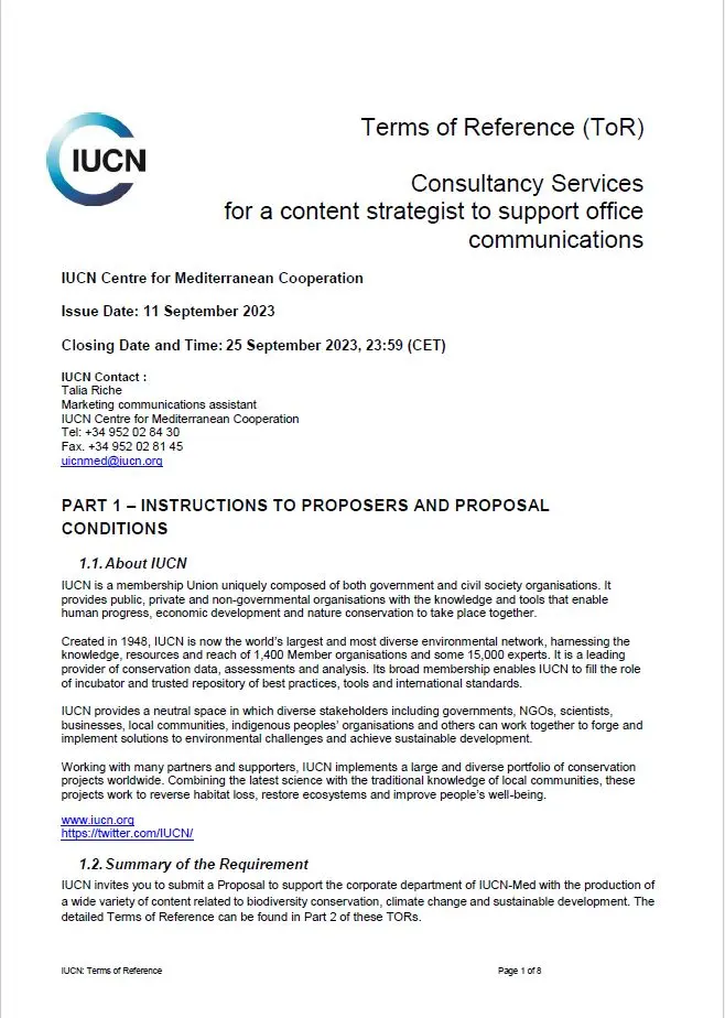 TOR content strategist consultancy cover