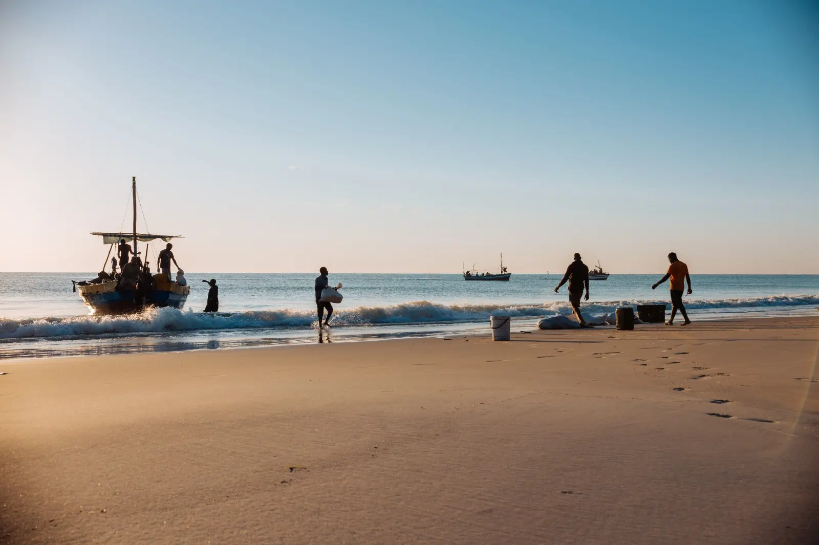 Fishermen at the Coast of Mozambique