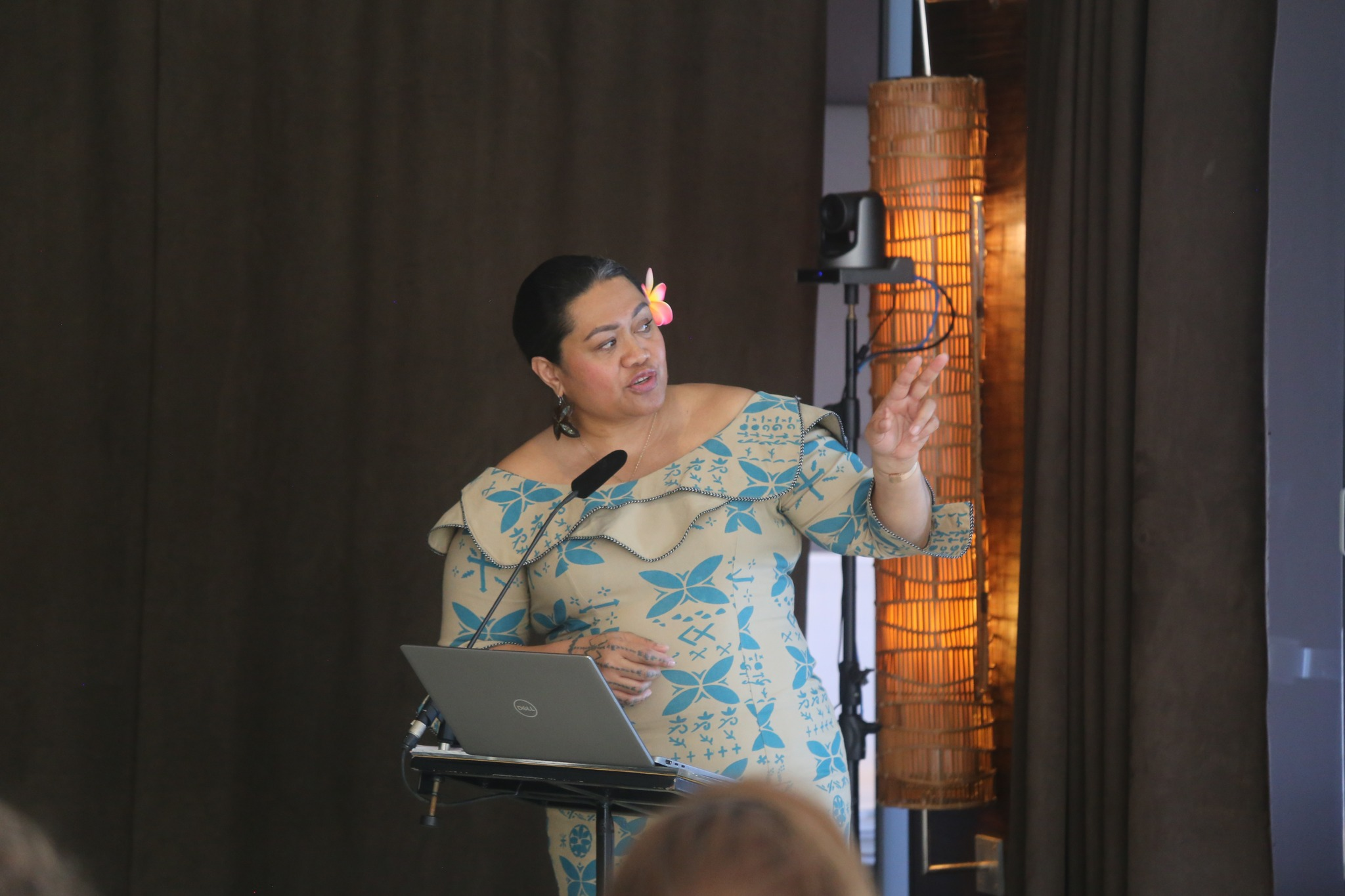 Regional Director IUCN Oceania, Leituala Kuiniselani Toelupe Tago presenting on behalf of IUCN