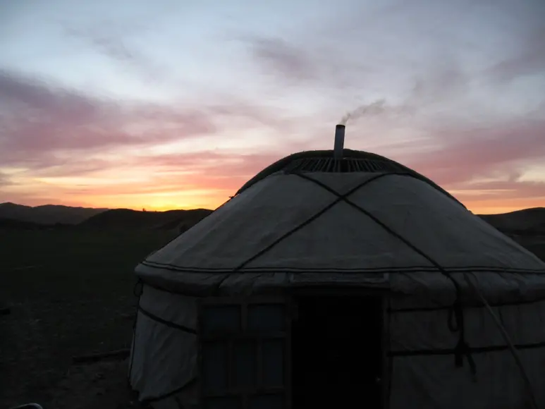 Most Mongolian herders in the research site still live in traditional Mongolian yurts.