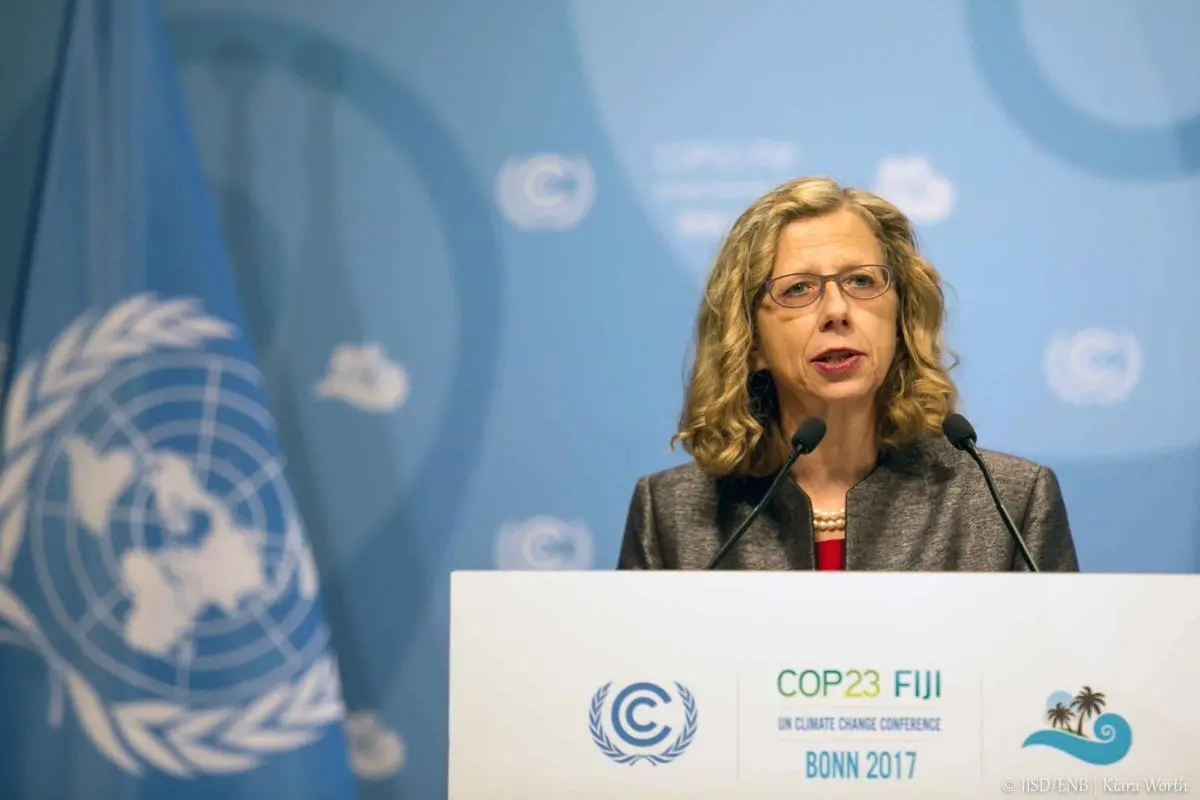 IUCN Director General Inger Andersen delivers IUCN's official statement to UNFCCC COP23